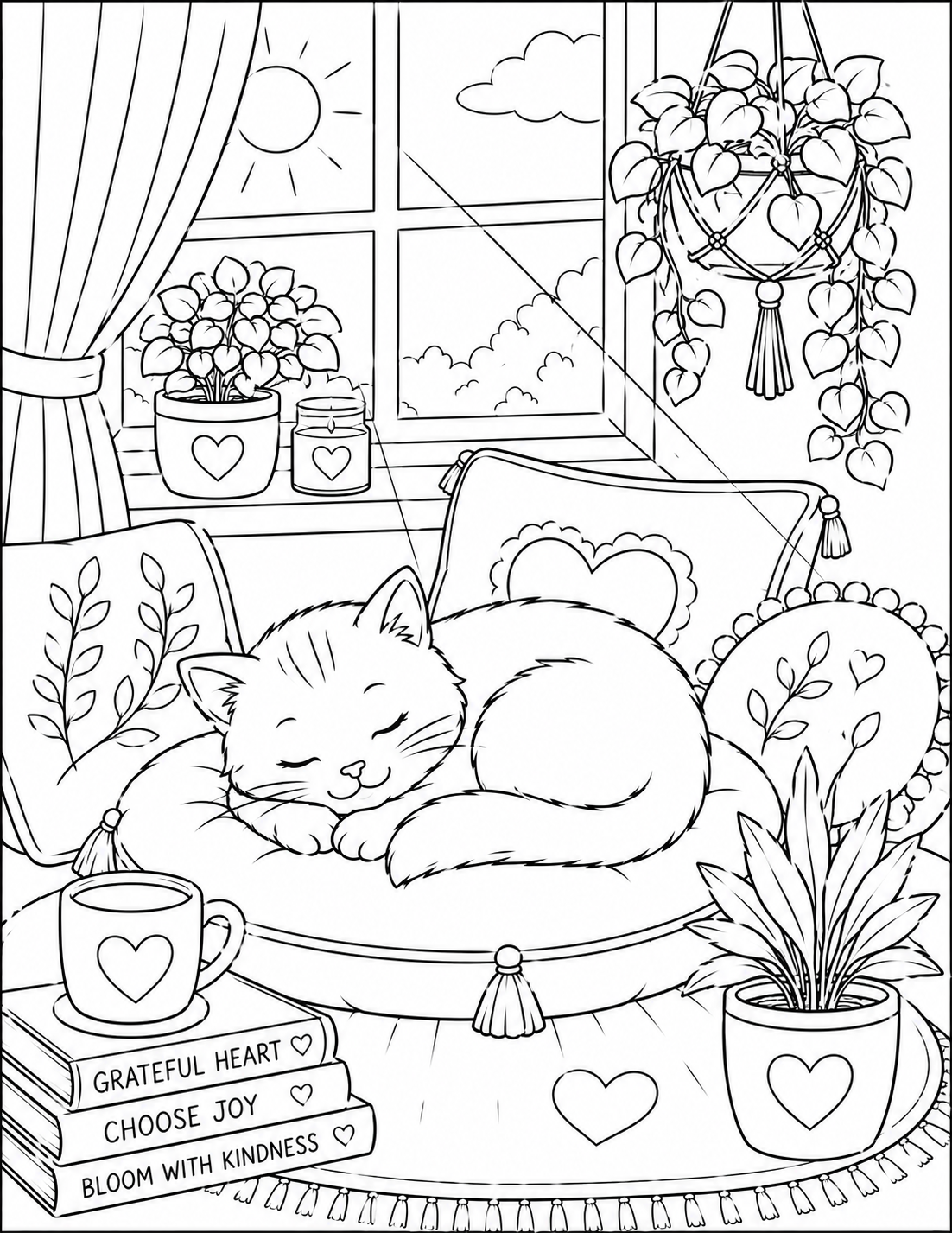 Cute Cat Sleeping Printable