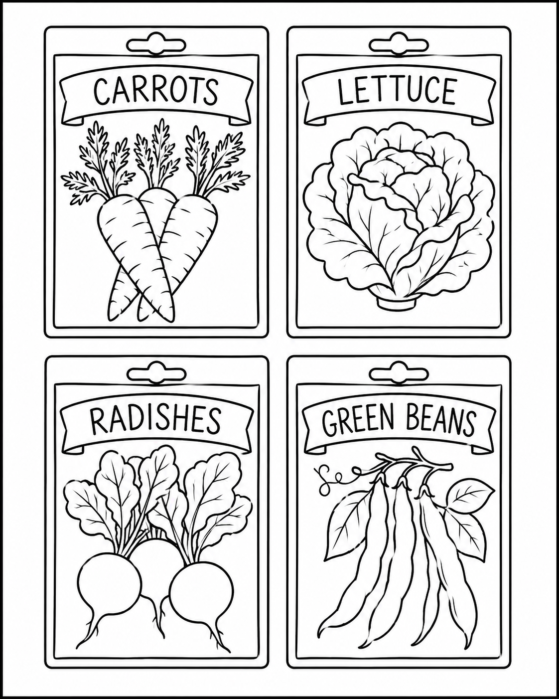 Vegetable Seed Packets