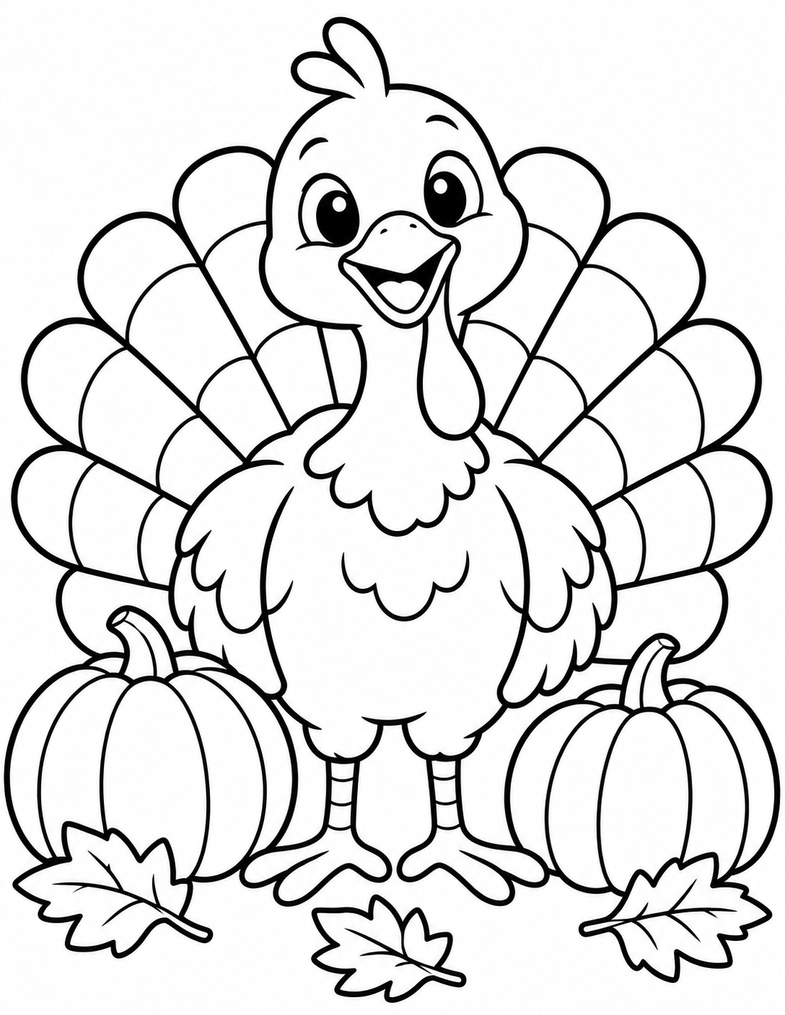 Thanksgiving Turkey Coloring Page