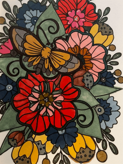 Petals of Positivity Signature Size Coloring Book