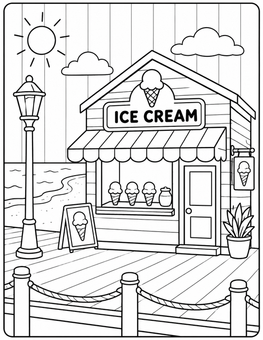 Ice Cream Stand on the Beach