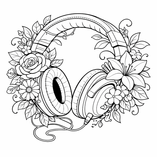 Music is My Therapy- Happy Little Coloring Book